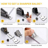 DS BS Nail Clippers 4 in 1 Set for Acrylic Nails-Black