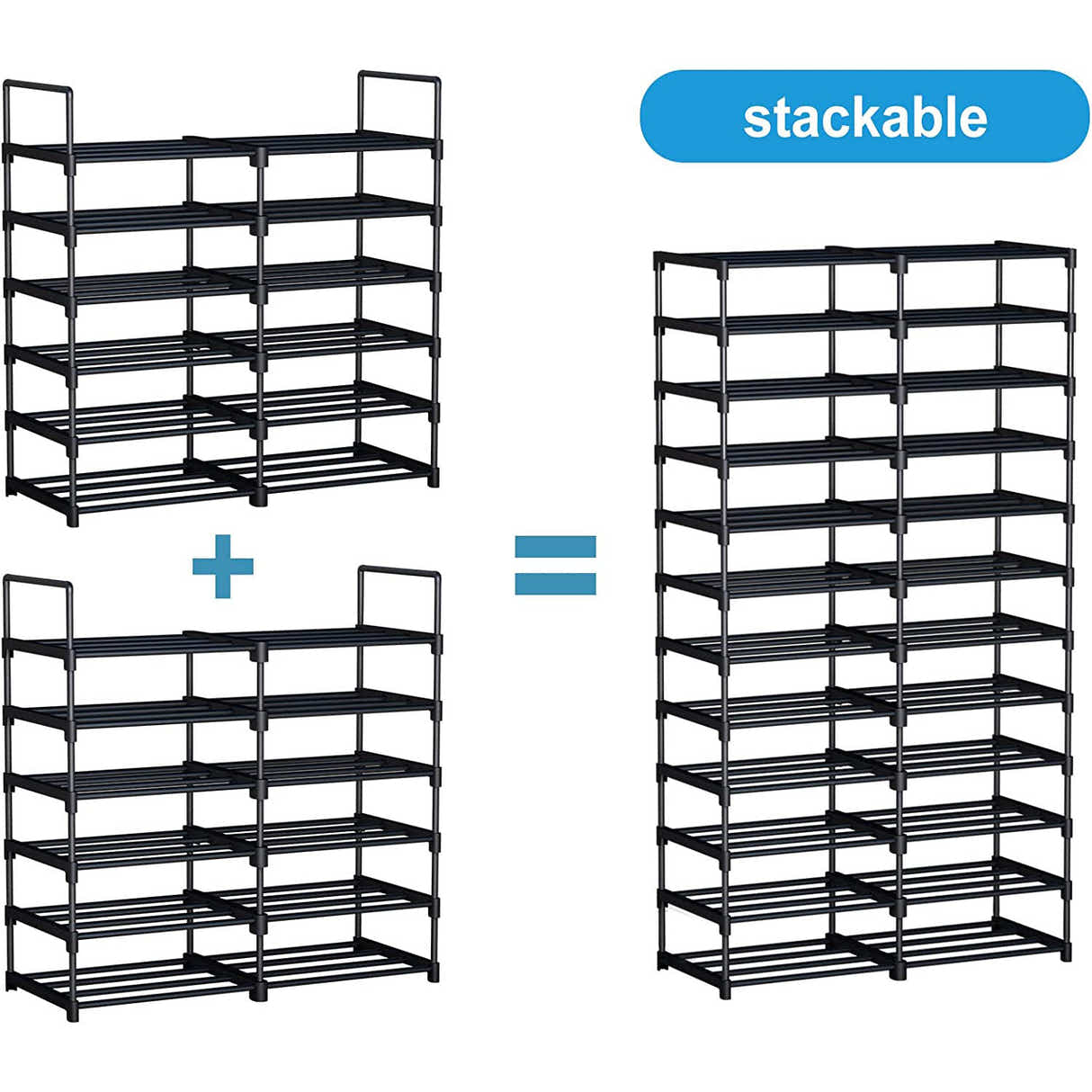DS BS 6+6 Tiers Tall Shoe Rack Storage Shelf