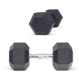 DS BS Rubber Encased Hex Dumbbell Hand Weight 2 x 20kg