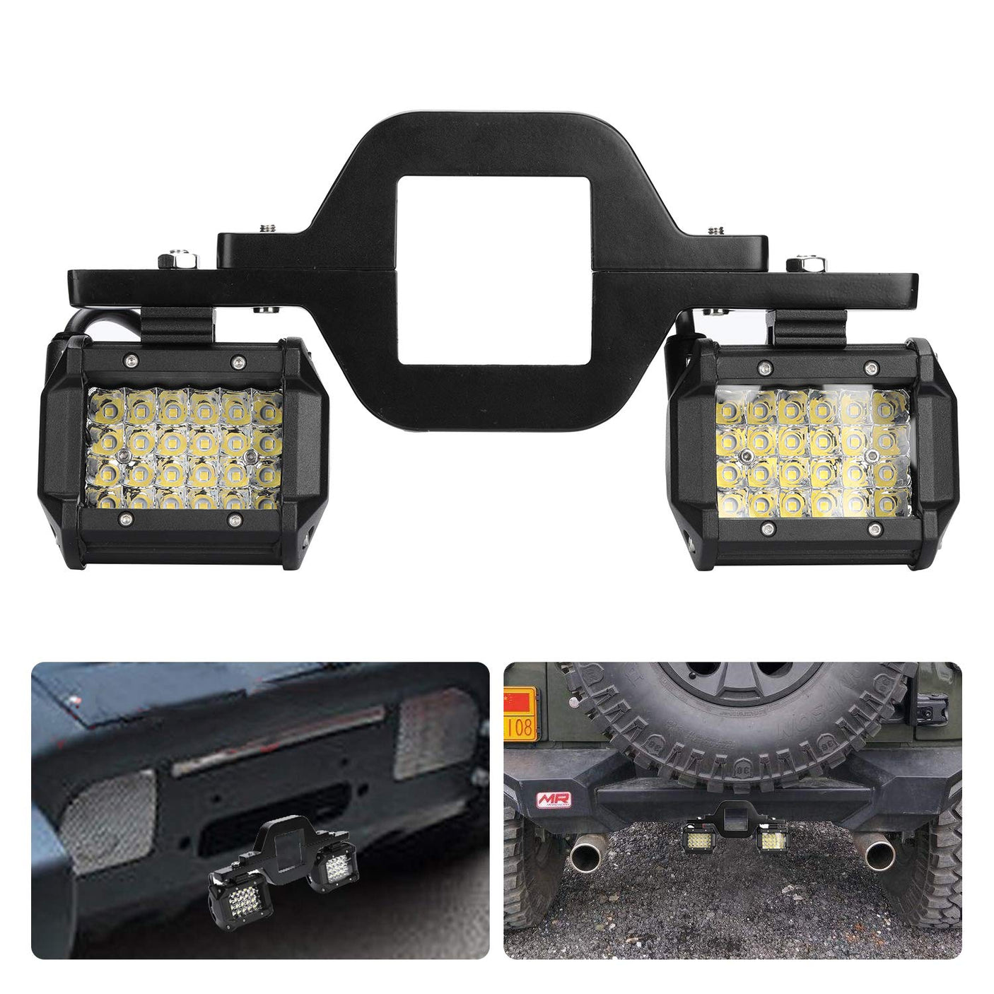 DS BS Universal Tube Tow Hitch Lamp Mounting Bracket