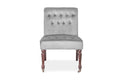 Pirie Velvet Accent Chair - Grey
