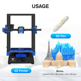 DS BD 3D Printer PLA Filament Pro 1.75mm Hyper High Flexible 1kg Cardboard Spool