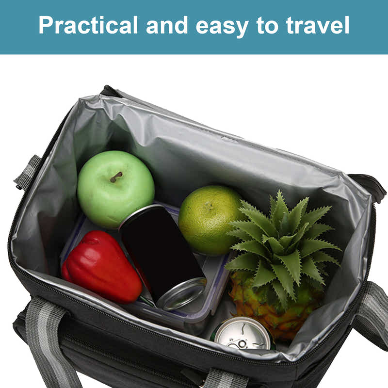 DS BS 14L Large Capacity Insulated Cooler Leakproof Tote Bag-Grey