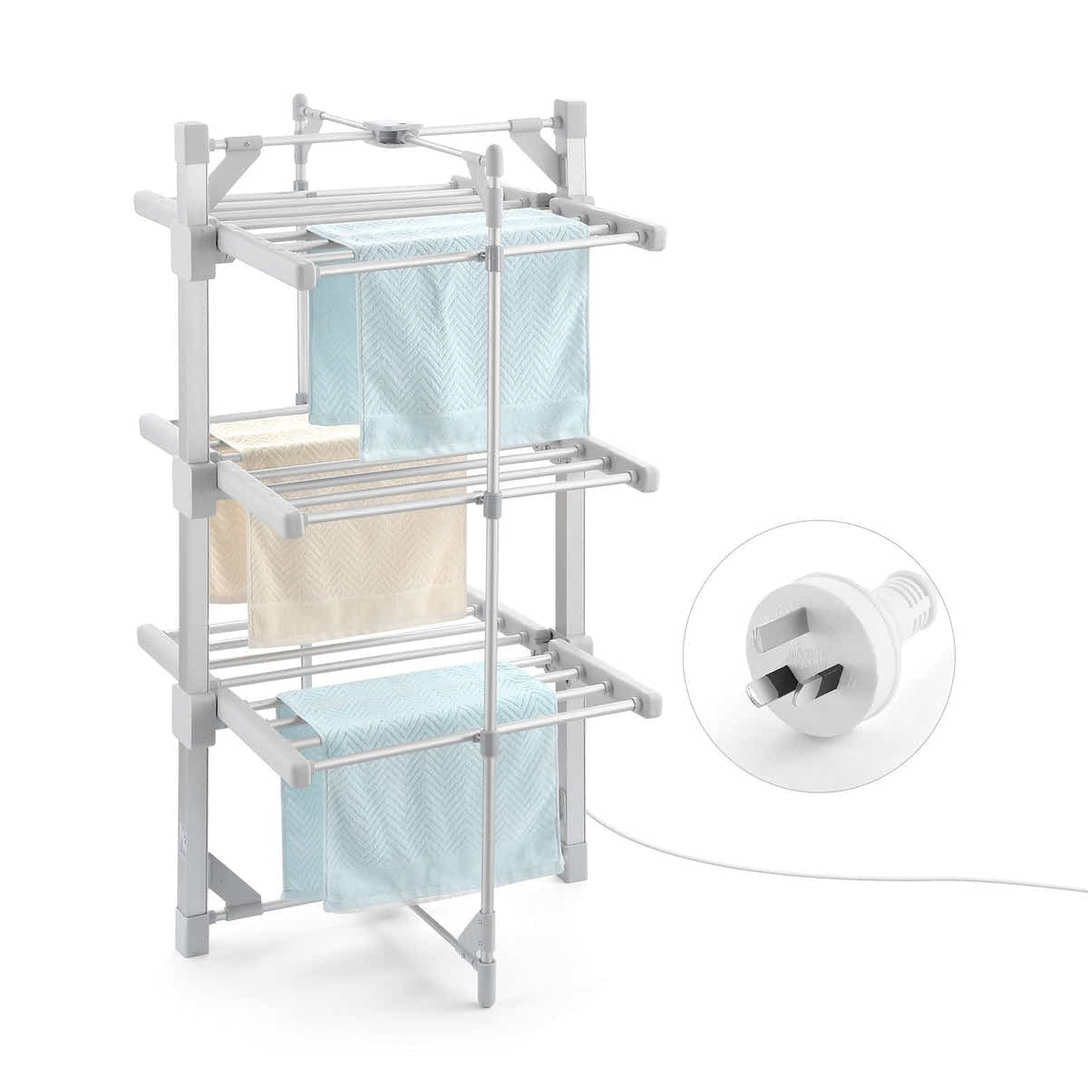 DS BD Maxkon Electric Airer 3 Tier Heated Clothes Dryer Laundry Foldable 220W
