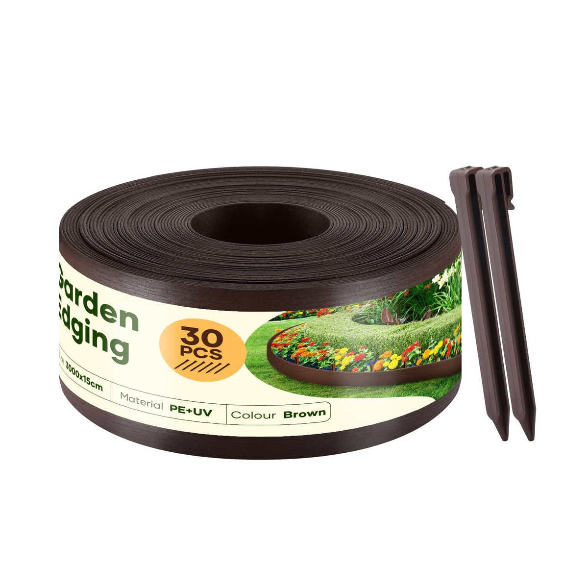 DS BD Garden Bed Edging 30mx15cm Lawn Border Flower Fence Plant Grass Path
