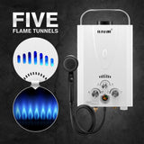 DS BD Maxkon Gas Water Heater 9 in 1 10L Outdoor Portable System White with Pump