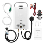 DS BD Maxkon Gas Water Heater 9 in 1 10L Outdoor Portable System White with Pump
