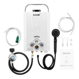 DS BD Maxkon Gas Water Heater 7 in 1 10L Portable Camping Shower System White