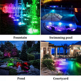 DS BD Solar RGB Pond Light 2 Headlights Outdoor Waterproof Multicolours