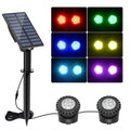 DS BD Solar RGB Pond Light 2 Headlights Outdoor Waterproof Multicolours