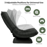 DS BD Floor Sofa Chair Couch Lounge Folding 360 Degree Swivel Adjustable Chaise