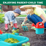 DS BD Kids Garden Tool Toy Set Wheelbarrow Watering Can Gardening Gloves Playset