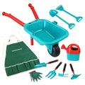 DS BD Kids Garden Tool Toy Set Wheelbarrow Watering Can Gardening Gloves Playset