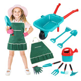 DS BD Kids Garden Tool Toy Set Wheelbarrow Watering Can Gardening Gloves Playset