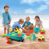 DS BD Kids Sand Toys Set Sandbox Sandpit Pretend Play Wagon Cart Moulds Pool