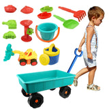DS BD Kids Sand Toys Set Sandbox Sandpit Pretend Play Wagon Cart Moulds Pool