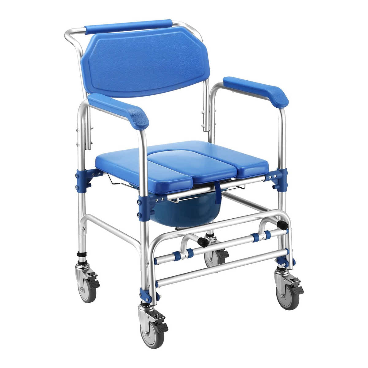DS BD Commode Shower Chair Toilet Wheelchair 3in1 Bath Stool Bathroom Bedside