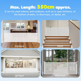 DS BD Retractable Safety Gate Dog Cat Pet Enclosure Fence Safe 350cm White