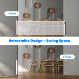 DS BD Retractable Safety Gate Dog Cat Pet Enclosure Fence Safe 350cm White