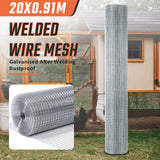 DS BD Welded Wire Mesh Fence Roll 20m Hardware Cloth Galvanised Chicken Coop