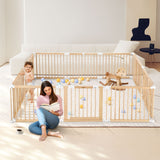 DS BD Kidbot Baby Playpen 10 Panel Wooden Safety Gate Kids Dog Activity Centre