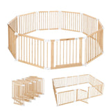DS BD Kidbot Baby Playpen 10 Panel Wooden Safety Gate Kids Dog Activity Centre