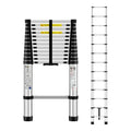 DS BD 3.8m Telescopic Step Ladder Aluminium Extension Extendable Stairs