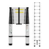 DS BD 3.8m Telescopic Step Ladder Aluminium Extension Extendable Stairs
