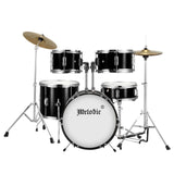 DS BD Melodic 5 Piece Kids Junior Drum Set w/ Hi Hat Cymbals Kick Pedal Stool