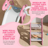 DS BD 3 in 1 Kids Slide Set Climber Ladder Steps Basketball Hoop Toy Pink