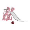 DS BD 3 in 1 Kids Slide Set Climber Ladder Steps Basketball Hoop Toy Pink