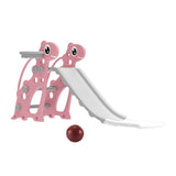 DS BD 3 in 1 Kids Slide Set Climber Ladder Steps Basketball Hoop Toy Pink