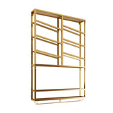DS BD Wall Mounted Wine Rack Bottle Glass Storage Metal Corner Hanging Shelf