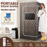 DS BD Sauna Steam Tent Foldable? Steamer Heating Spa Box 3L Chair Remote Control