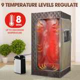 DS BD Sauna Steam Tent Foldable? Steamer Heating Spa Box 3L Chair Remote Control