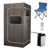 DS BD Sauna Steam Tent Foldable? Steamer Heating Spa Box 3L Chair Remote Control