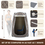 DS BD Sauna Steam Tent FoldableÂ Steamer Heating Spa RoomÂ Chair Remote Control