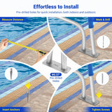 DS BD Swimming Pool Handrail Steps Stairs Handle 812x584mm with 110cm Grip Cover