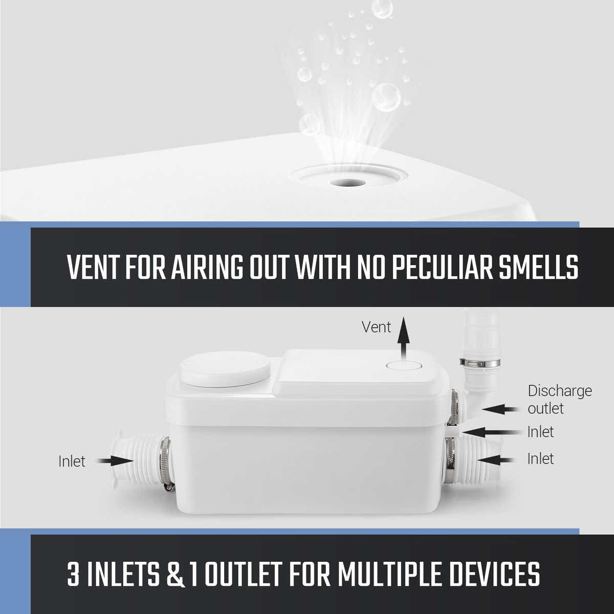 DS BD 300W Macerator Sewage Pump Automatic Waste Water Flush Marine Toilet