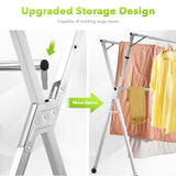 DS BD Clothes Rack Airer Garment Drying Folding Adjustable Outdoor with 20 Hooks
