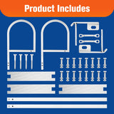 DS BD 3-Step Boat Dock Pool Ladder Removable Aluminium Steps 227kg Load Inground