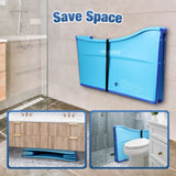 DS BD Large Foldable Bath Tub Soaking Freestanding Plastic Shower Adult Blue