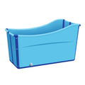 DS BD Large Foldable Bath Tub Soaking Freestanding Plastic Shower Adult Blue