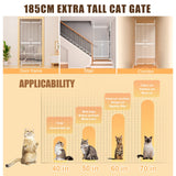 DS BD Retractable Safety Gate Pet Dog Cat Extra Tall Fence Stairs 190 to 250cm
