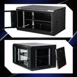 DS BD 6U Network Server Cabinet Wall Mount Data 19 Inch Deep Glass Door