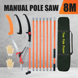 DS BD Manual Pole Saw Tree Pruner Extendable Branch Pruning 8 Fibreglass Rods