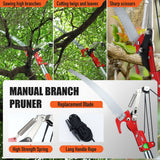 DS BD Manual Pole Saw Tree Pruner Extendable Branch Pruning 8 Fibreglass Rods