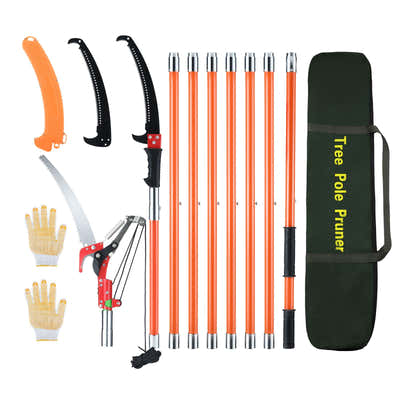 DS BD Manual Pole Saw Tree Pruner Extendable Branch Pruning 8 Fibreglass Rods