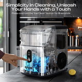 DS BD Maxkon Nugget Ice Maker Countertop Compact Crusher 15kg Home Handle Silver