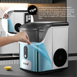 DS BD Maxkon Nugget Ice Maker Countertop Compact Crusher 15kg Home Handle Silver